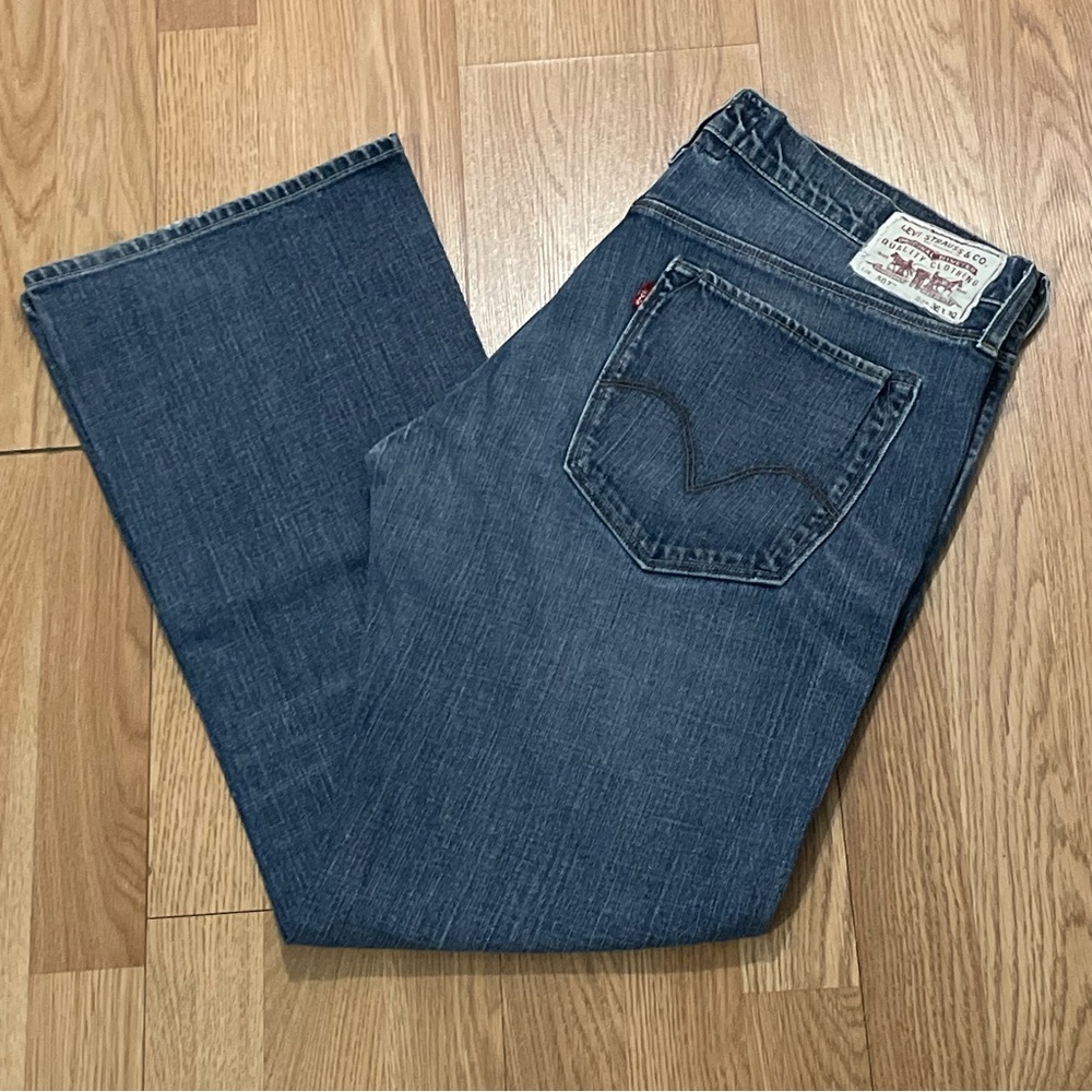 Levis 507 Men’s 36x30 (38x30) Slim Bootcut Jeans Dark Blue Denim Western Classic